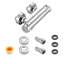 Robinet thermostatique de robinet de douche avec serrure sécurisée plaqué chrome