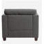 Chaise en lin gris anthracite Laurissa avec 3 coussins