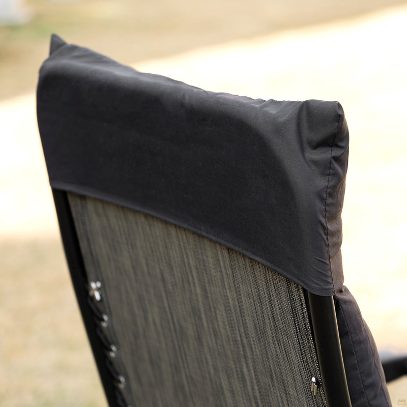 Fauteuil inclinable inclinable avec coussin rembourré Outsunny, Noir