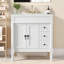 Meuble-lavabo avec comptoir en céramique, 3 tiroirs et armoire à fermeture en douceur-569360706-569360708
