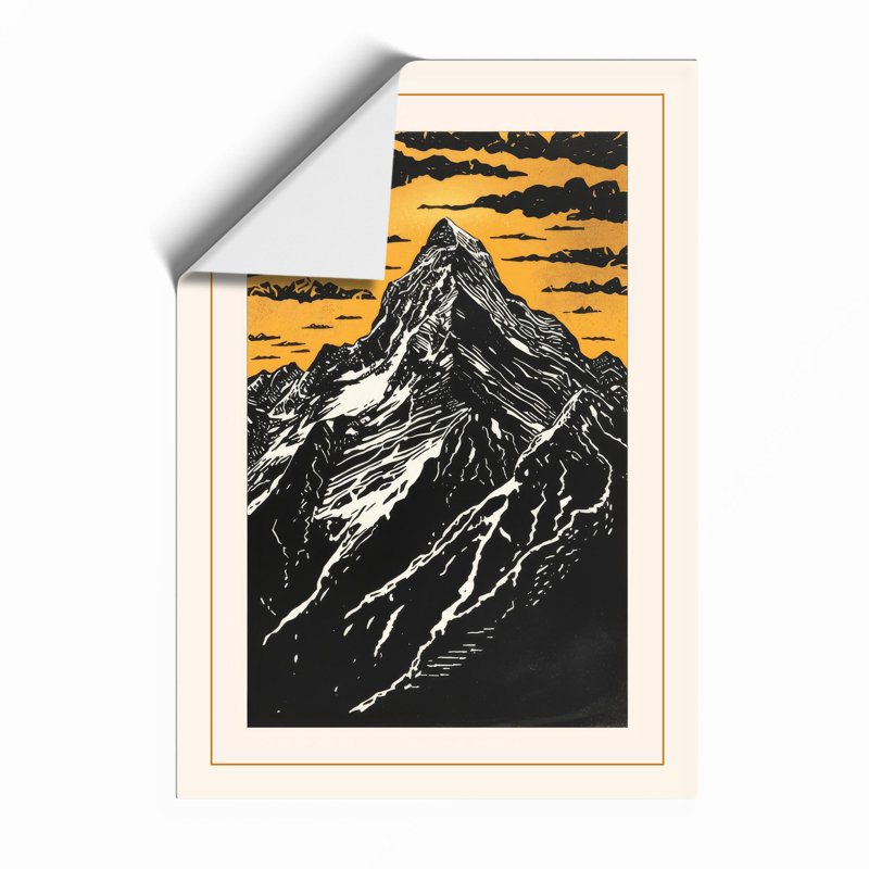 Mountain Peak Rustic - Framed Print, Unframed, A3 - 42.0 x 29.7 cm