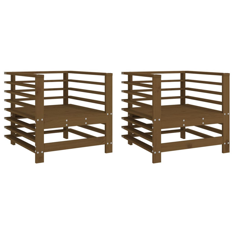 Amran Outdoor Lounge Chair, Honey Brown