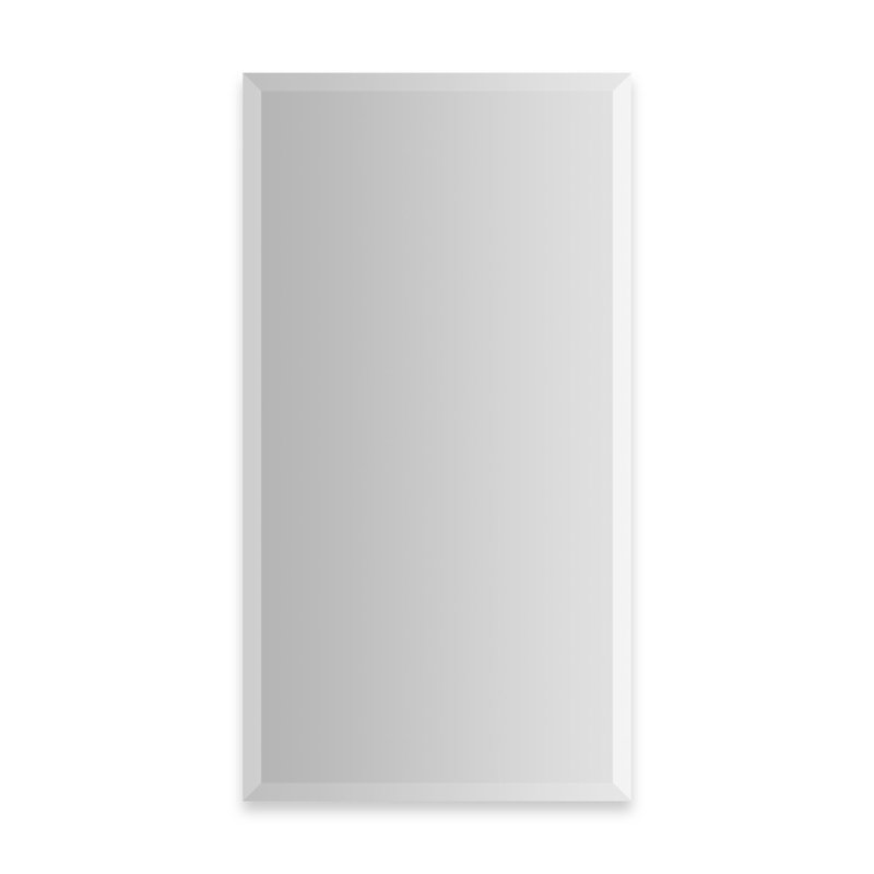 Frameless Rectangular Semi-Recessed Medicine Cabinet with LED Lighting