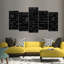 Ensemble de 5 équations sur toile-1017920622