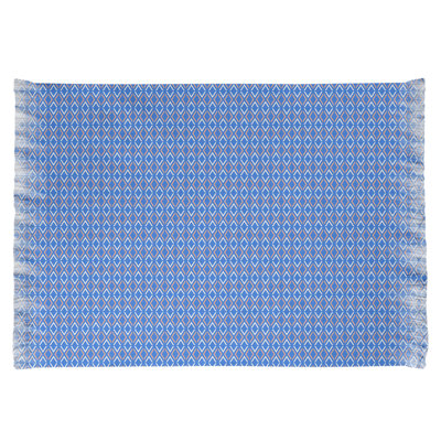 Losanges bleu Tapis décoratif