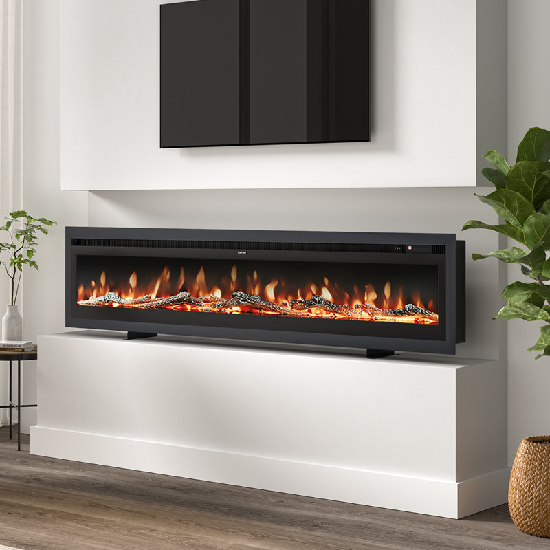 Ketilfrith Electric Inset Fire, 34.1cm H x 203.2cm W x 14.2cm D