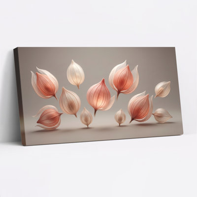 "Floral" abstrait, art mural sur toile, ensemble de 1