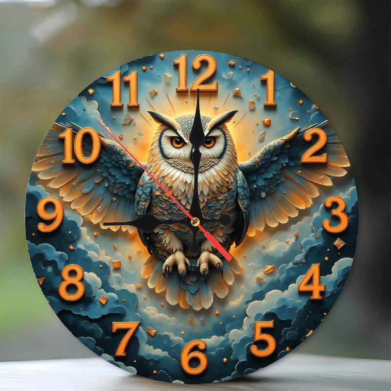 Horloge murale Elegant Owl