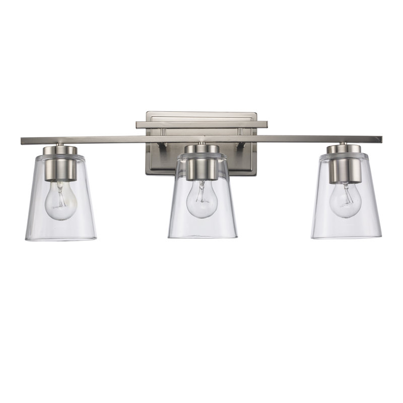 Bostrom 24.25" W 3-Light Dimmable Vanity Light, Brushed Nickel