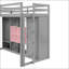 Lit mezzanine simple en bois avec garde-robe