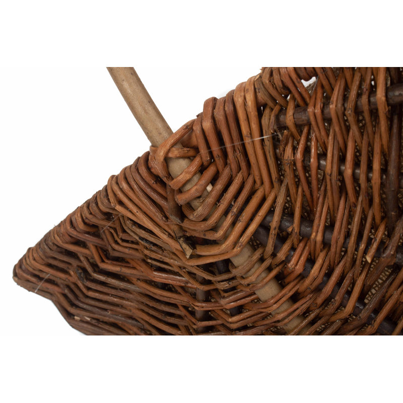 Wicker Unpeeled Garden Trug Basket, 33cm H x 27cm W x 38cm D