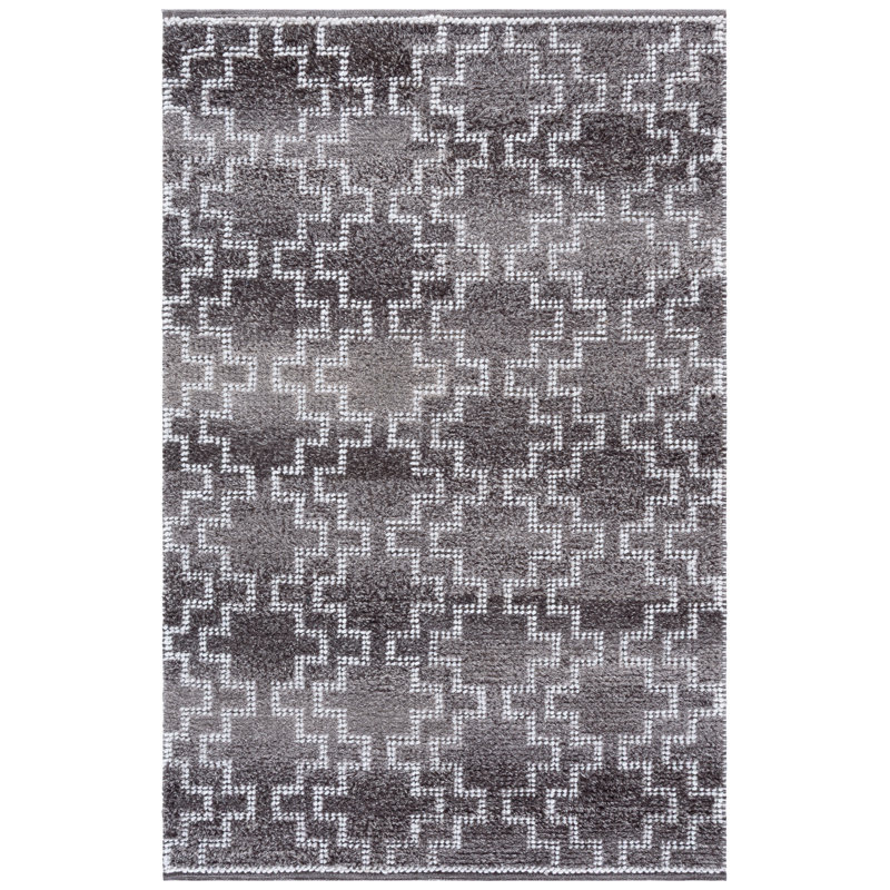 Vermont 125 Hand Woven Pet Yarn Pile Geometric Rug, Runner 2'3" x 8'