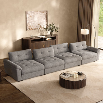 Adjustable Seat Depth Cloud Modular Sectional Sofa With Storage