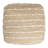 Woven Cotton Textured Stripe Square Pouf - 14" - Beige