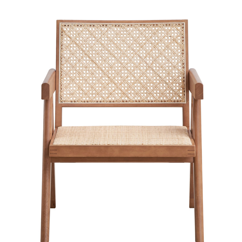Chaise beige et naturelle avec coussin respirant pour l'extérieur