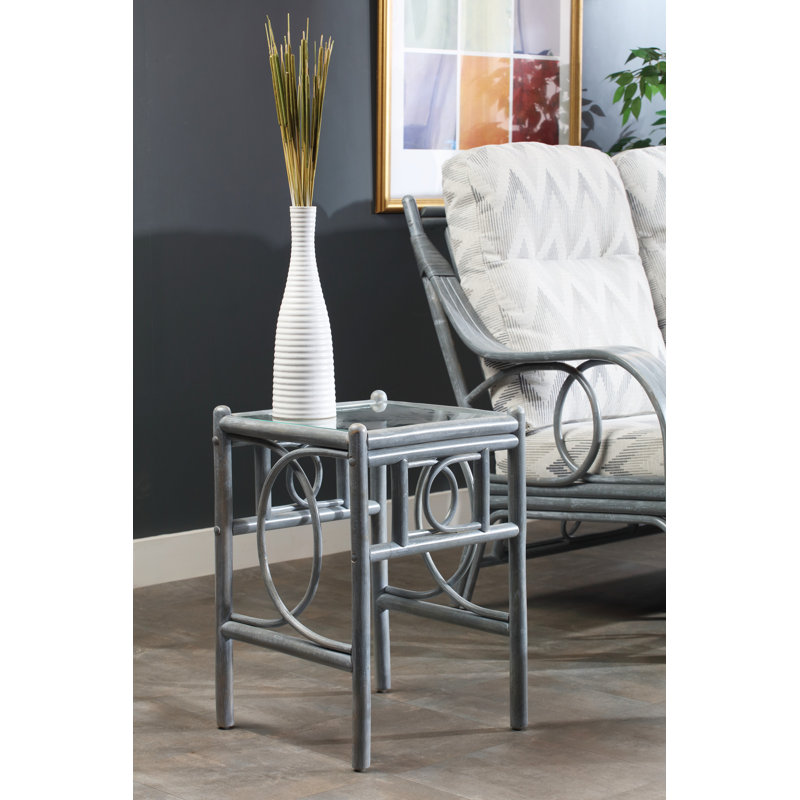 Valeria Glass Top End Table