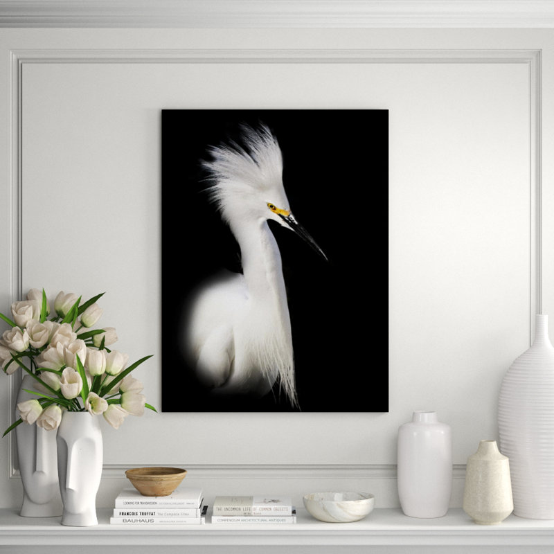 Egret Study B Print by Zoey Riley, Matte, 40" H x 30" W x 1.5" D