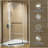 Corner Shower Enclosure 36 In. W X 72 In. H Frameless Neo-Angle Shower Enclosure, 1/4" (6Mm) Clear SGCC Tempered Glass, Pivot Shower Door In Matte Black,Shower Base Not Included-125293140