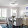 20'' Modern Dimmable LED Ceiling Fan with Light and Remote Control White