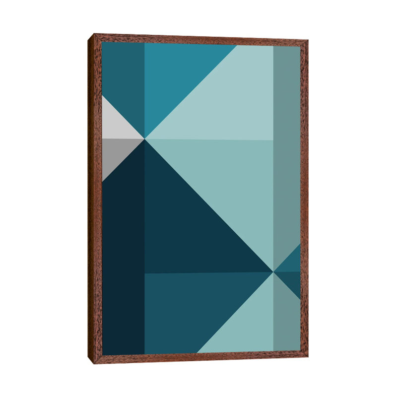 Geometric XVIII - Print on Canvas, 101.6 cm H x 66.04 cm W, Brown Framed