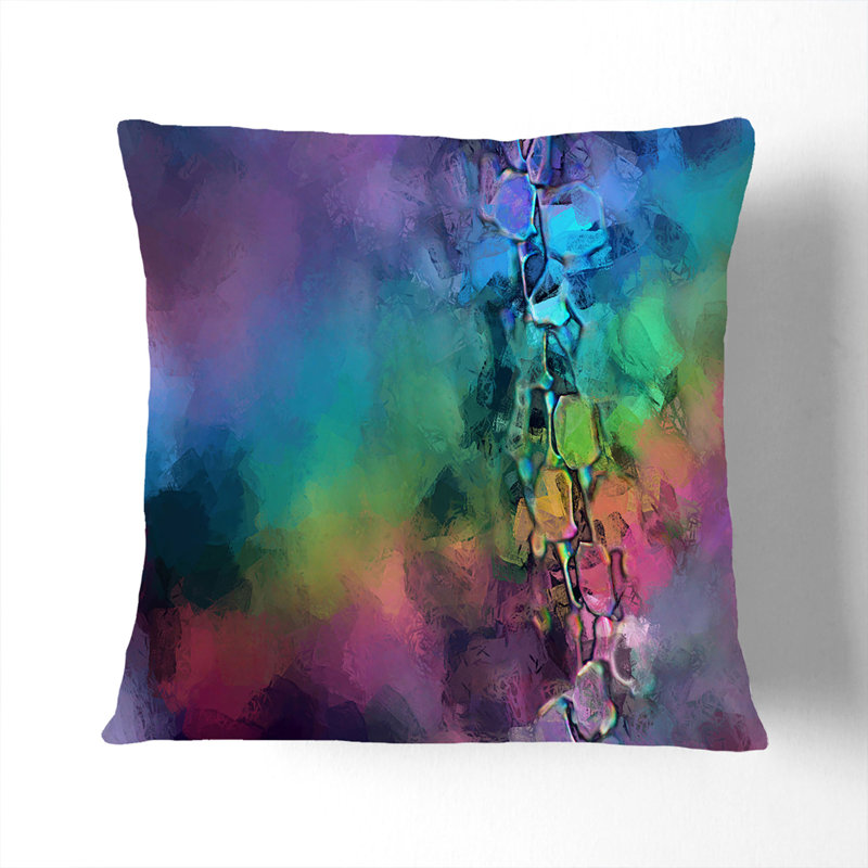 Abstract Square Throw Cushion, 55cm H x 55cm W x 20cm D