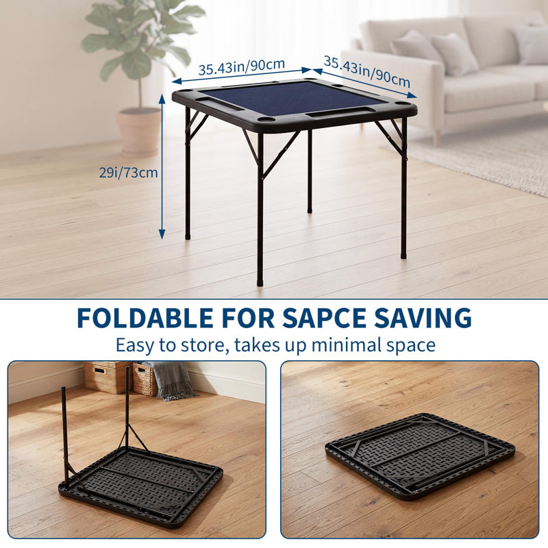 Table pliante carrée pour 4 joueurs Mahjong