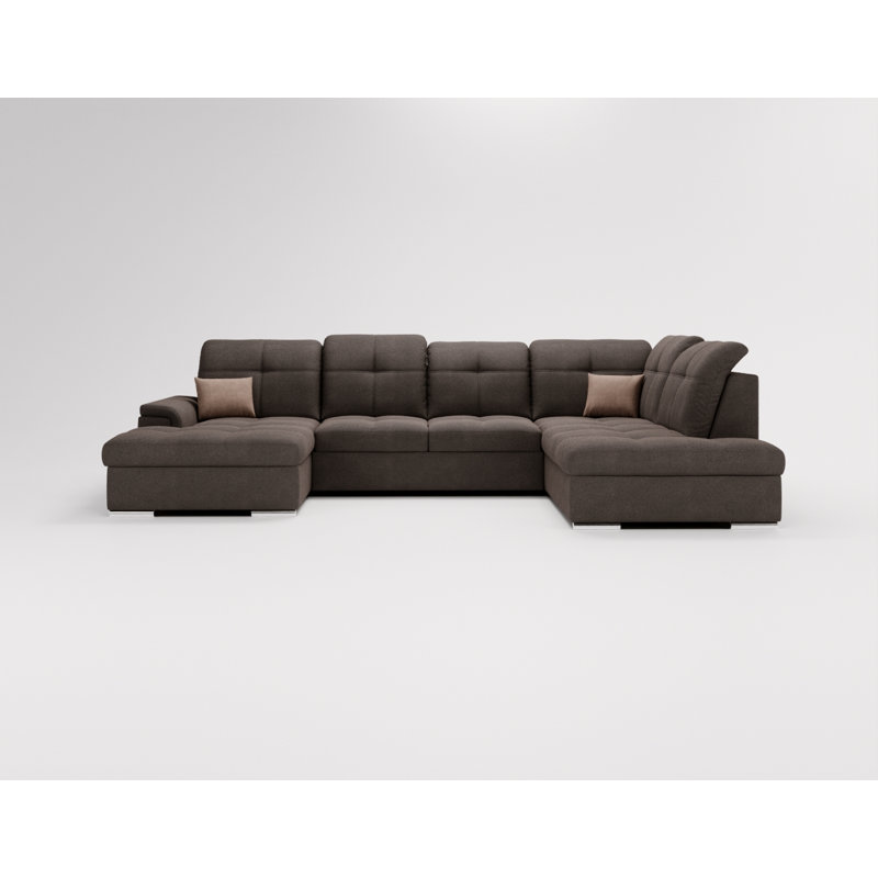 3 Seater Corner Sofa, Left Hand Facing, Brown