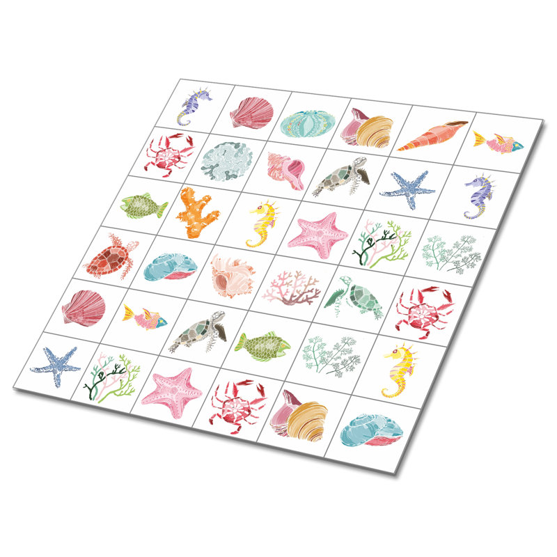 Iustina 30cm W x 30cm L Vinyl Peel and Stick Field Tile