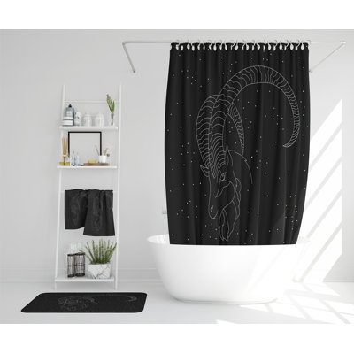 Nermira Polyester Shower Curtain Set