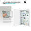 Armoire à pharmacie encastrée ou à fixation en surface en aluminium FINE FIXTURES avec charnières à fermeture en douceur à 165 ° et tablettes en verre réglables-295409295