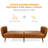 Caiya Single 81'' Faux Leather Convertible Sofa-168846054