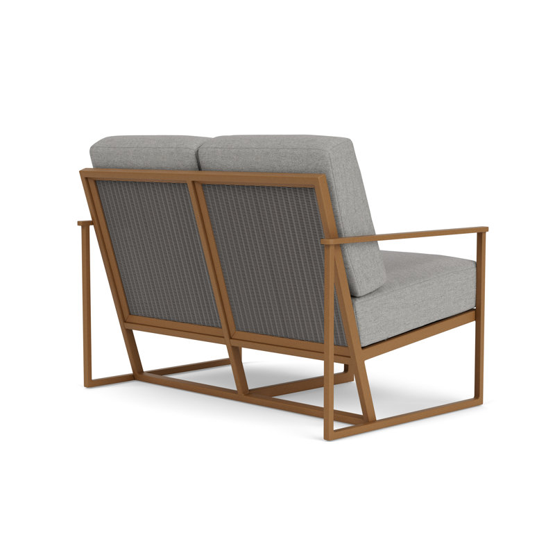 Summit Outdoor 2 - Seat Loveseat, Pewter, Demo Stone, Hickory