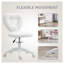 Chaise de bureau pivotante blanche à roulettes