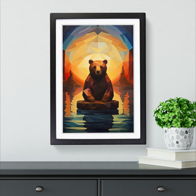 Bear Cubism - Framed Print