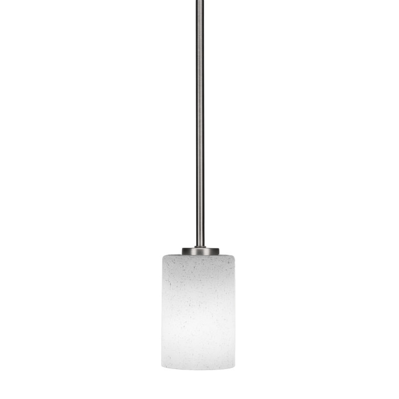 Mini-luminaire suspendu Atlas, Argent argent, Blanc