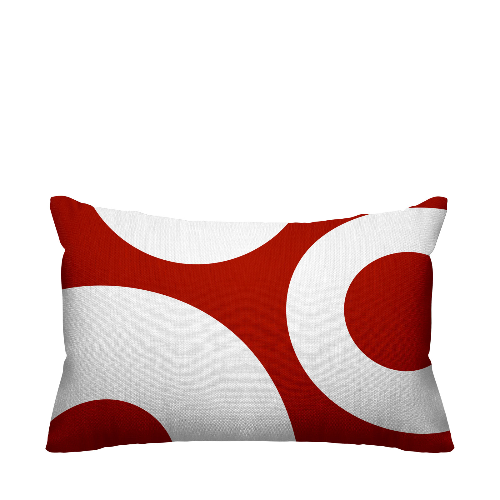 Luella Geometric Indoor/Outdoor Lumbar Throw Pillow, Red