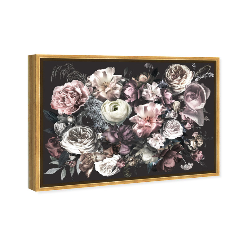 Elizabeth Elizabeth Flowers - Impression sur toile, Toile avec cadre doré, H 30 po x l 45 po