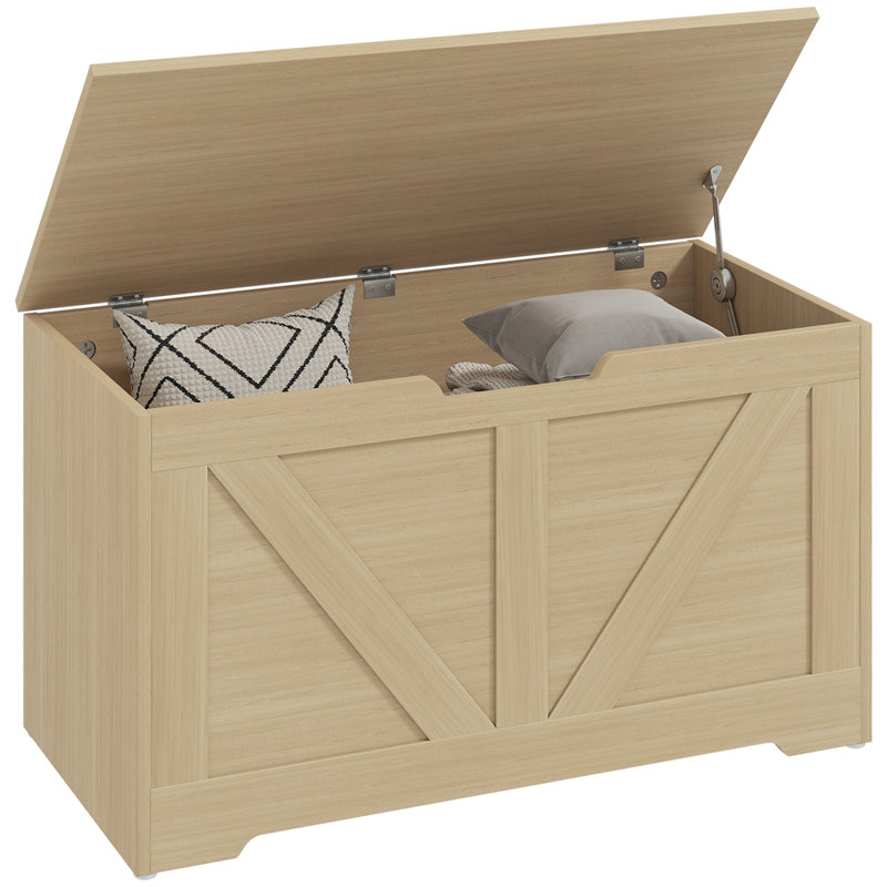 Storage Chest, Natural Wood Finish