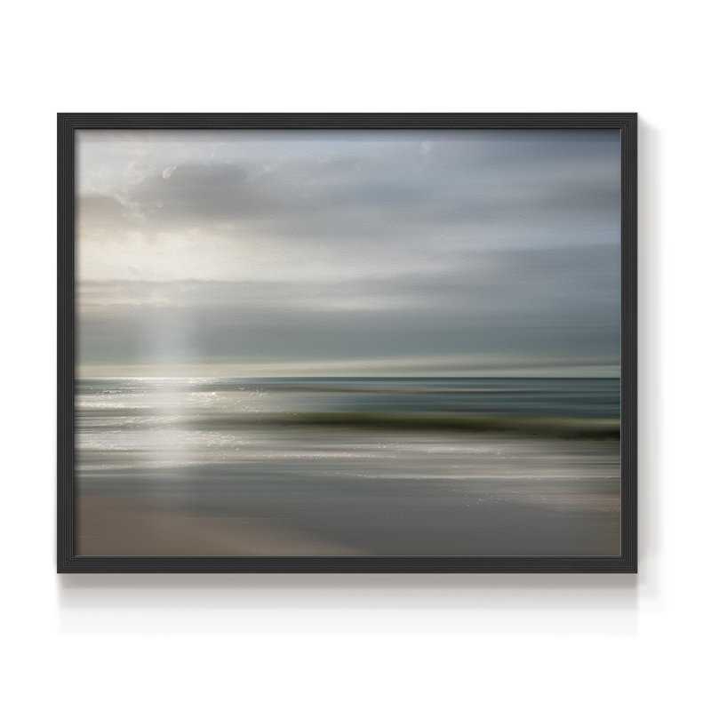 Soleil couchant - impression encadrée - réversible, H 22 po x l 28 po, Noir, noir, noir, noir
