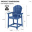 Ensemble de chaises haute en PEHD Adirondack (ensemble de 2)-378876231