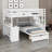 Bunk Bed With Desk, Drawers And Shelves-2078179807