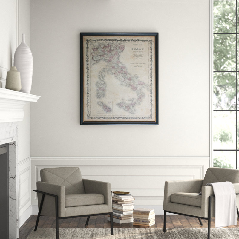 Map Of Italy Print by Johnson
