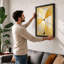 Golden Pinwheel Geometric - Framed Print-75103836-75103832