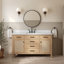 ARIEL Camila 55 Single Sink Bathroom Vanity with Italian Carrara Marble Top-1598808054-1598808055