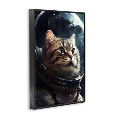«Amazed Astronaut Cat Giclee Art» par Roozbeh Bahramali