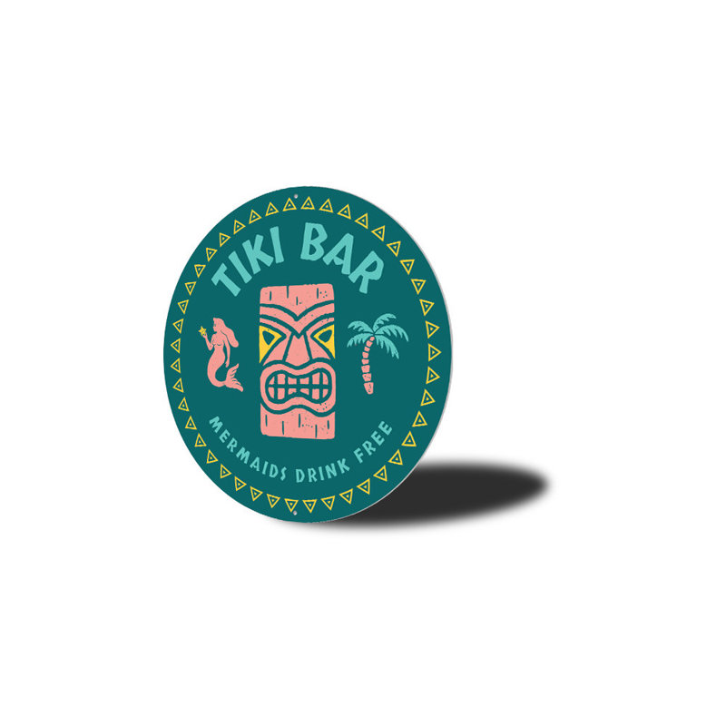 Enseigne en aluminium Tiki, H 18 po x l 18 po x P 0,06 po