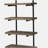 Black and Rustic Oak 4-tier Wall Shelf-593127919-593127904