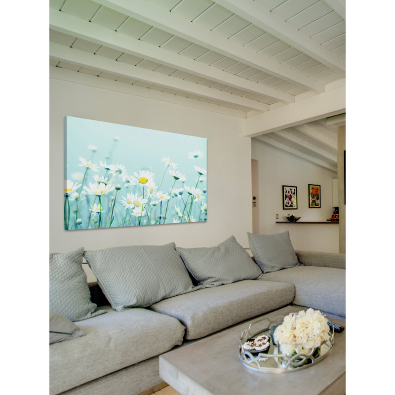 Dancing Daisies 1 Piece Wrapped Canvas Wall Art, 102cm H x 152cm W x 4cm D