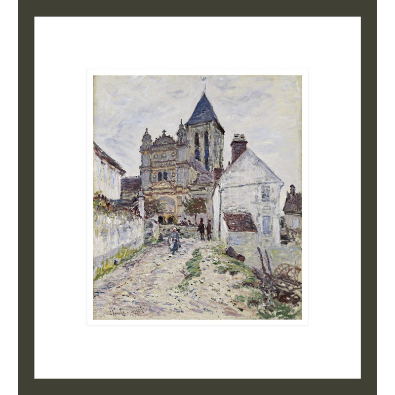 «The Church at Vétheuil» par Claude Monet, impression giclée encadrée, H 15,11 po x l 13,75 po