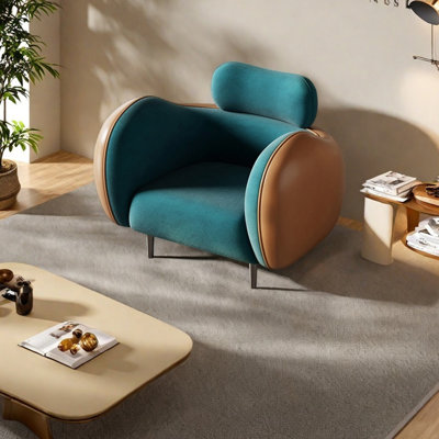 Comfortable sponge solid wood leisure chair